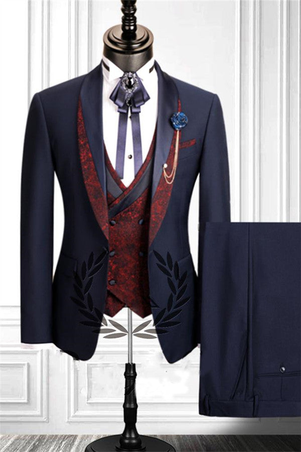Koscy New Black Prom Outfits for Men Three Pieces with Notched Lapel