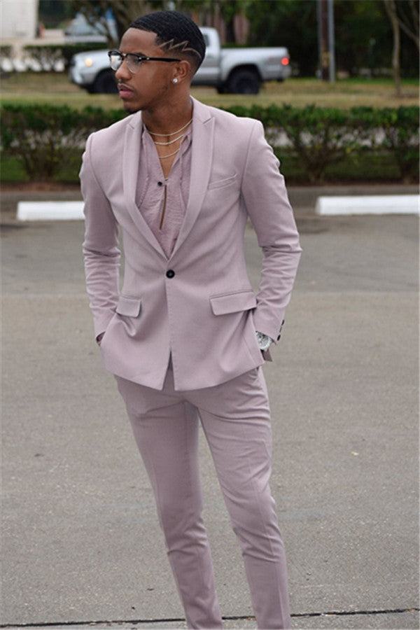 Koscy New Arrival One-Button Pink Wedding Suit from Men’s Wearhouse