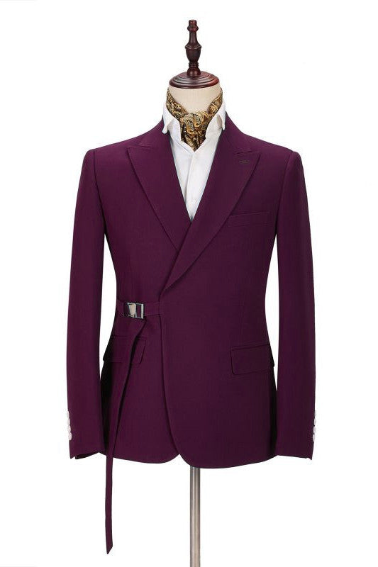 Koscy Elegant Best-Fit Two-Piece Wedding Suit with Peaked Lapel for Groom