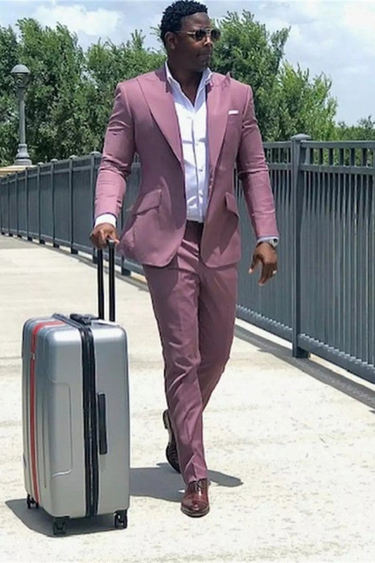 Koscy Stylish Formal Prom Suit with Peaked Lapel for Men