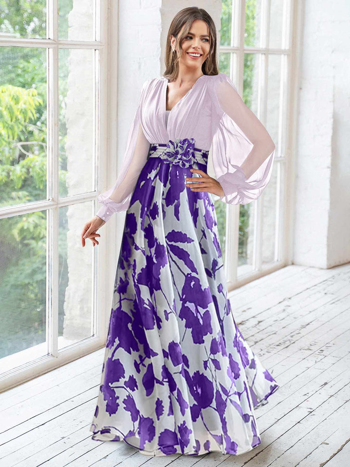 floral plus size bridesmaid dresses Plus Size Colorful Wedding Dresses Whimsical Floral Tulle Gown, Illusi –  Viniodress main image 1