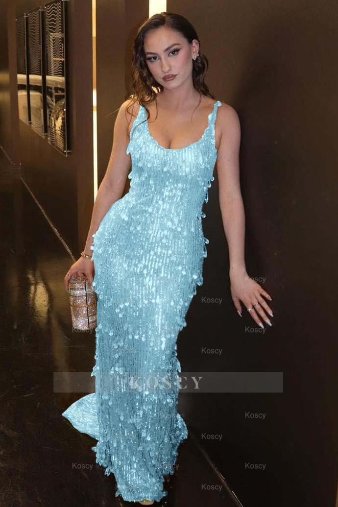 Glamorous Green Spaghetti Strap Sleeveless Long Formal Dress With Beadings Glamorous Green Spaghetti Strap Sleeveless Long Formal Dress With Beadings
