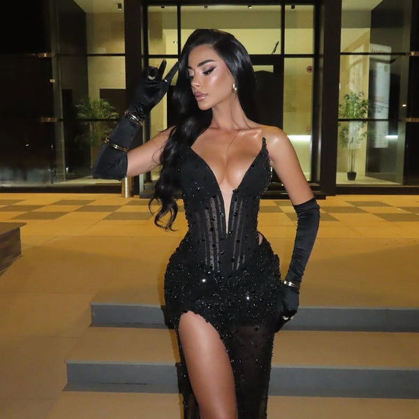 open lace back dress Elegant Long Mermaid Prom Dresses, Unique Prom Dress S26192 –  Simplepromdress