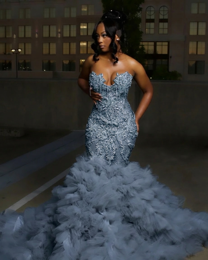 silver beaded prom dress Off the Shoulder Silver Beaded Prom Dresses Shiny Ball Gown ARD2055