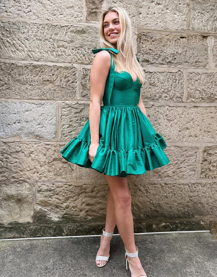 Koscy A-line Sweetheart Homecoming Dress with Ruffle