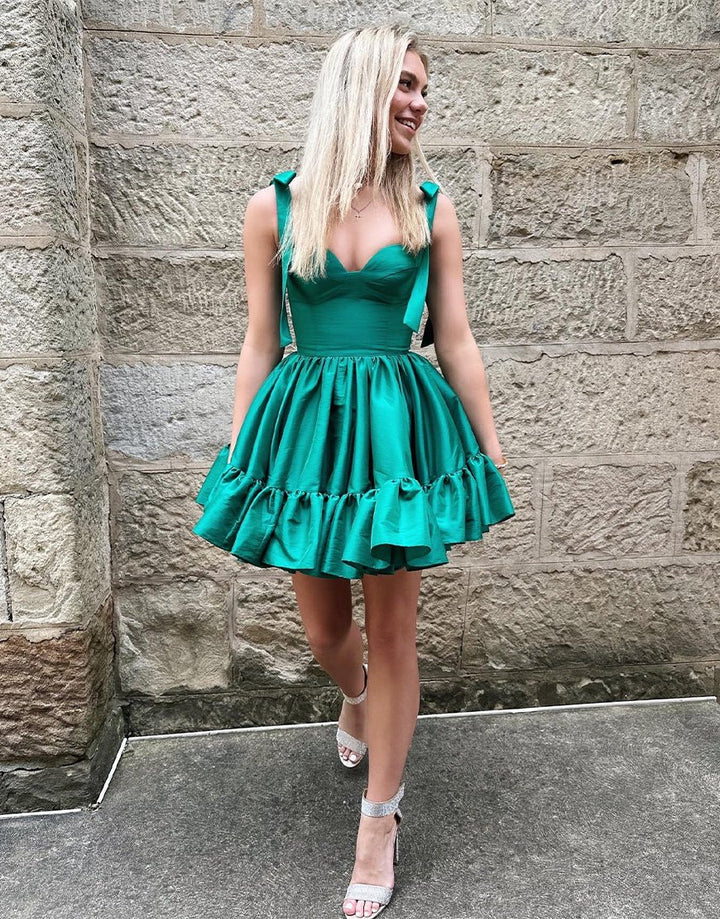 Koscy A-line Sweetheart Homecoming Dress with Ruffle