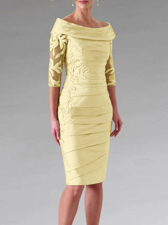 knee length gold mother of the bride dresses Champagne Mother of Bride Dress: Elegant Gown Guide
