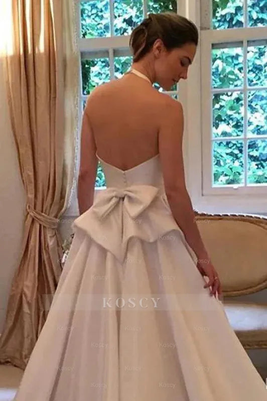 satin backless wedding dress Zsa Zsa main image 1