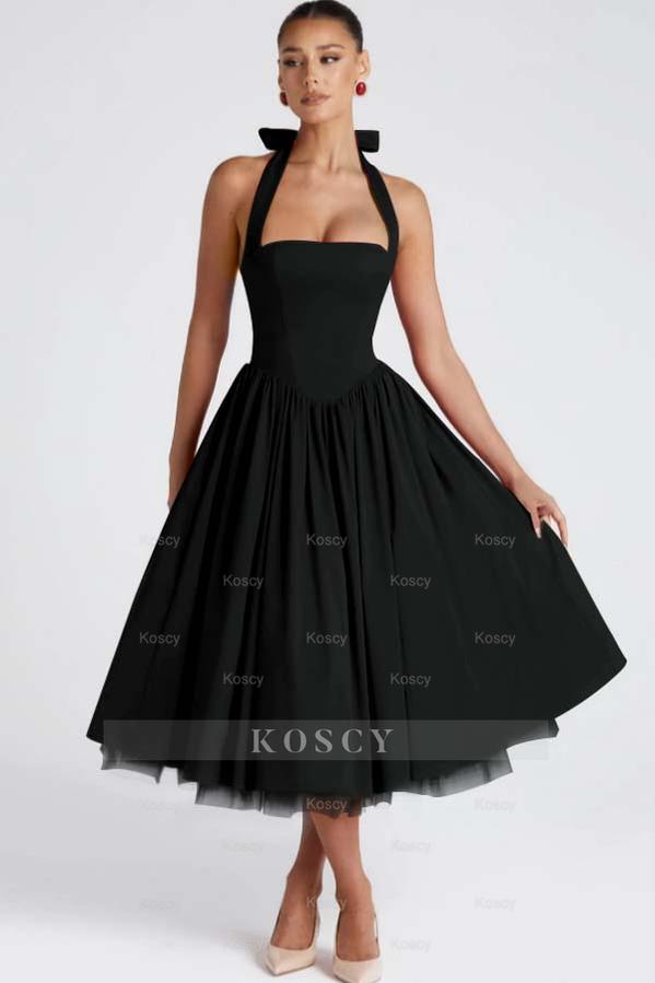 pleated tulle formal dress A-Line V-Neck Cap-Sleeves Formal Dress Glitter-Knit Pleated Tulle Prom Dress main image 0