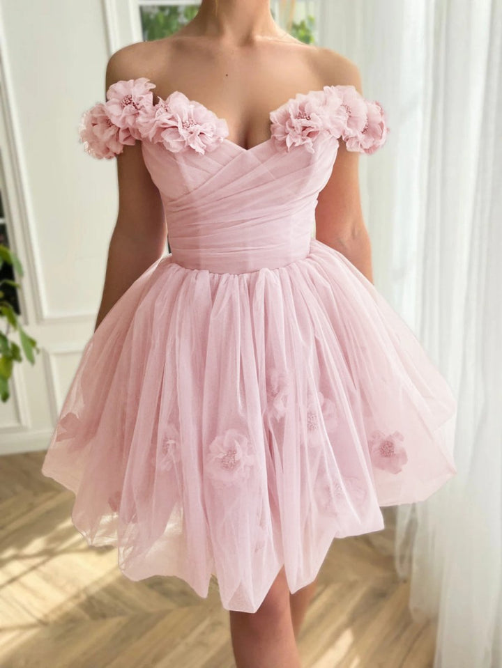 Koscy Lilac Corset Strapless Short Tulle Homecoming Dress