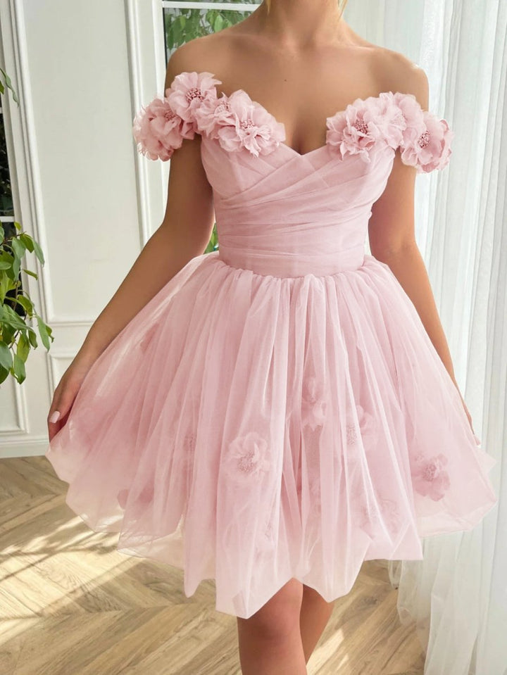 Koscy Lilac Corset Strapless Short Tulle Homecoming Dress