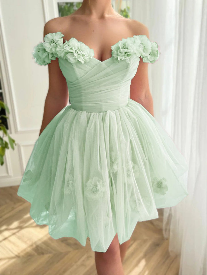 Koscy Lilac Corset Strapless Short Tulle Homecoming Dress