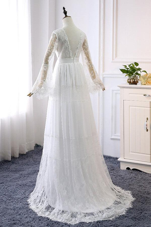 long sleeve empire waist wedding dress Chic Lace Tulle Sleeves V-Neck Appliques Bridal Gowns On Sale INV-181584934 Designed with a flattering Size:Adult | 43|R This black Azazie barbie
