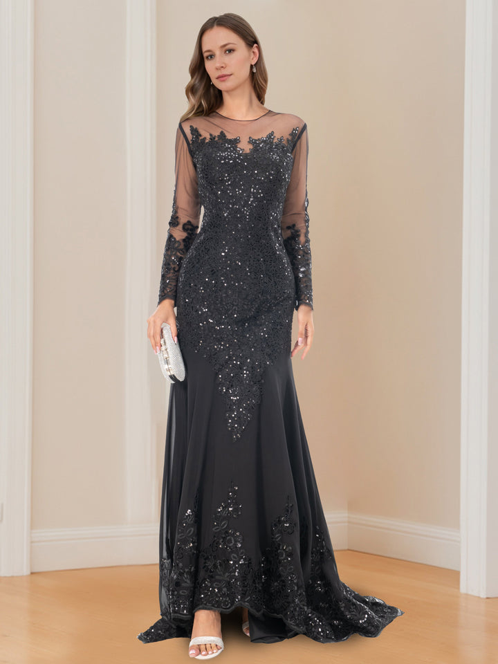new york dresses mermaid MGNY Madeline Gardner New York 2746 Beaded Lace Long Mermaid Wedding Dress