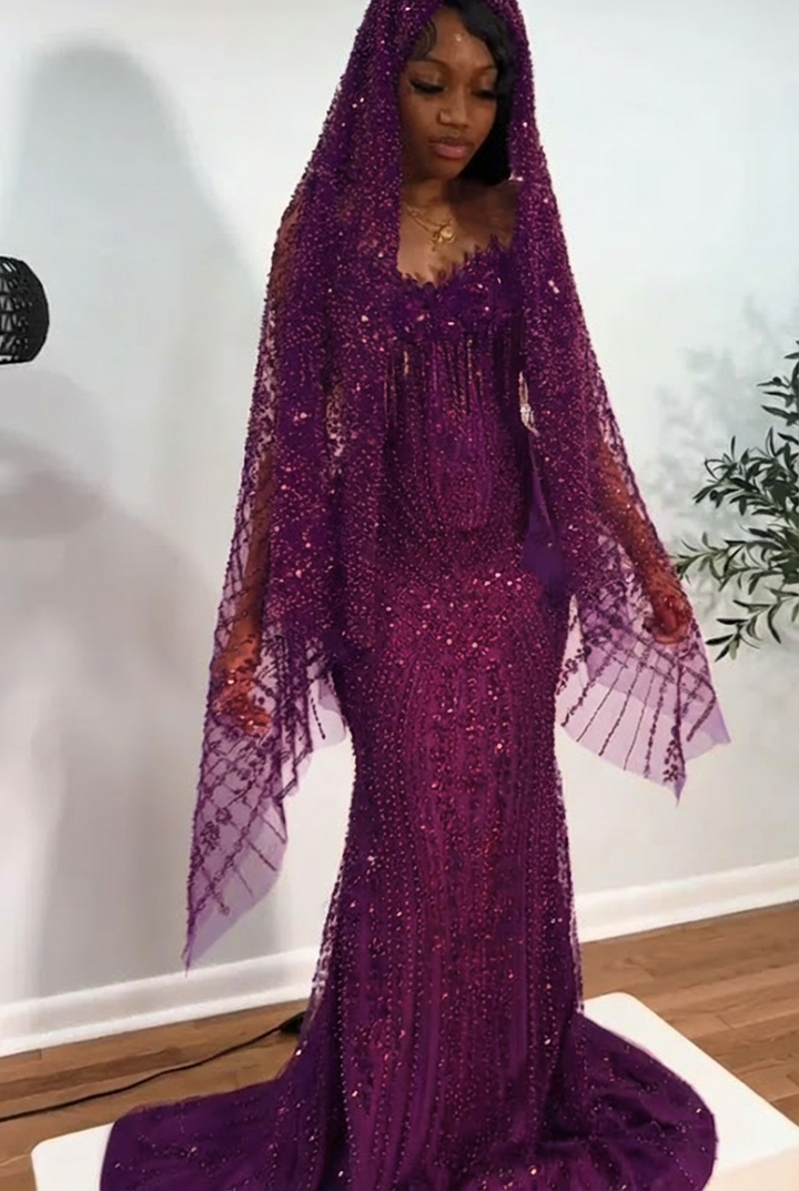 prom dress with veil Fabulous Silver Mermaid Strapless Lace Long Prom Dress with Veil