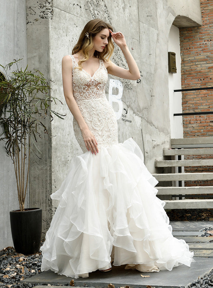 mermaid tulle wedding dress Shop Tulle Mermaid Wedding Dress-Koscy