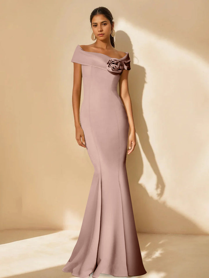 fitted lace wedding dress Purple Mermaid Mother of the Bride Lace Dresses with Sleeves –  loveangeldress main image 1