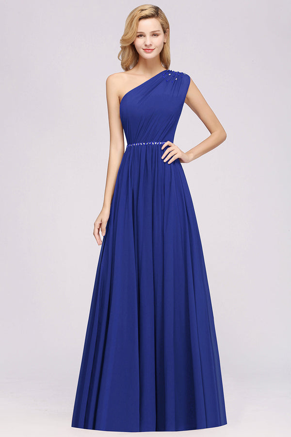 affordable bridesmaid dresses near me Champagne Dresses-Inexpensive Amelia Couture 387 One Shoulder this dress is the epitome of bridal elegance C-Slate Grey / US8