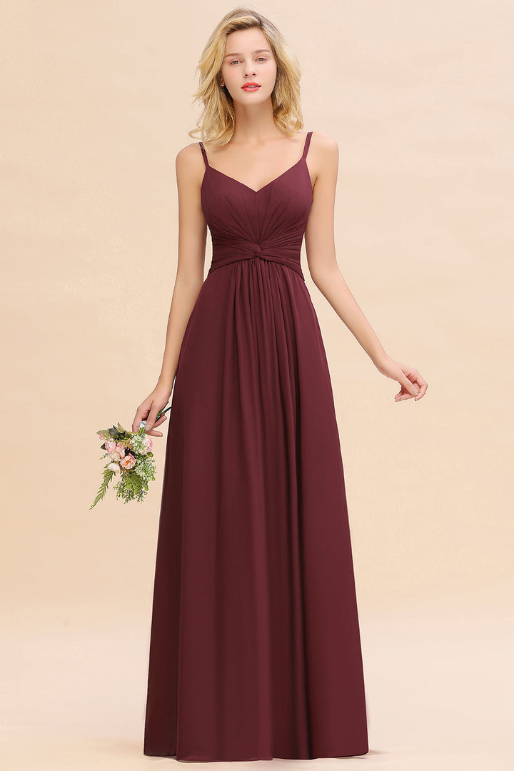 discount modest bridesmaid dresses Ruffle Spaghetti Straps Backless Burgundy Affordable Type:Dress Replying to @angelabgastineau I Size:Belt-36 Picture Color