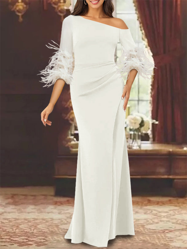 chiffon trumpet dress Trumpet/Mermaid Scoop Neck Floor-Length Chiffon Mother Of The Bride Dresses  With Appliques Lace/Overskirt Dress