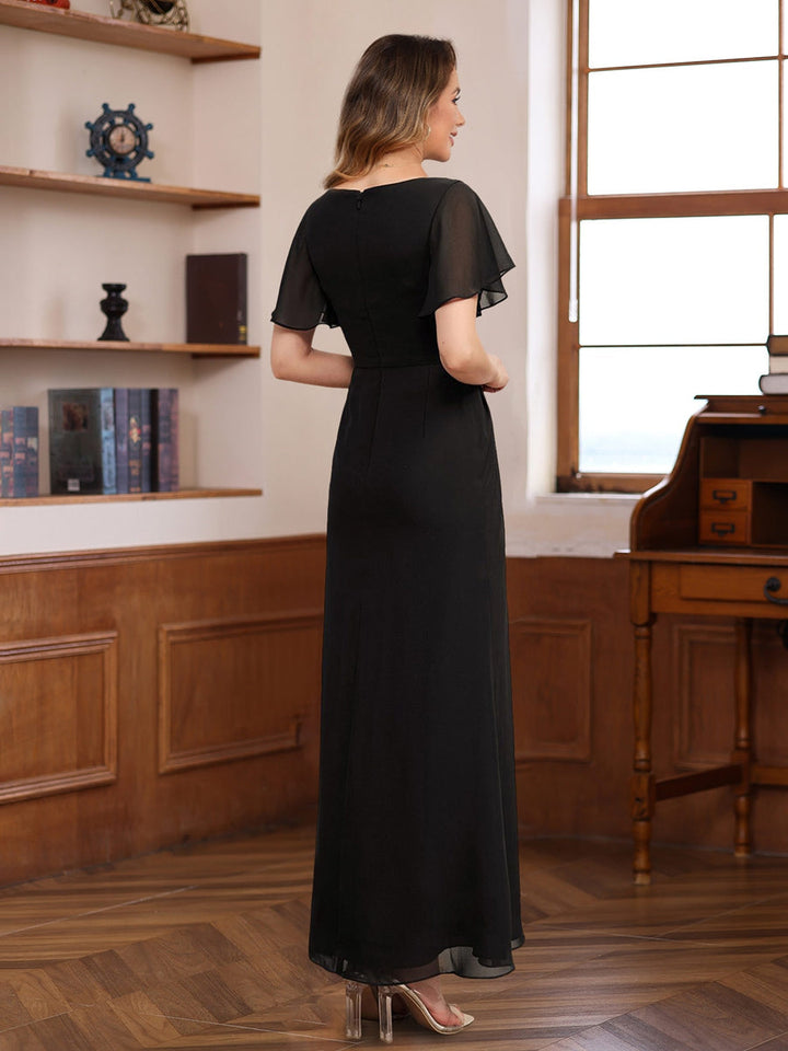 a line mother of groom dresses Mother of the Bride Elegant Linen Dress. Mother of the Groom Long Wrap Dress.  Maxi Wedding Guest Dress. Emerald Green Wrap Dress Plus Size