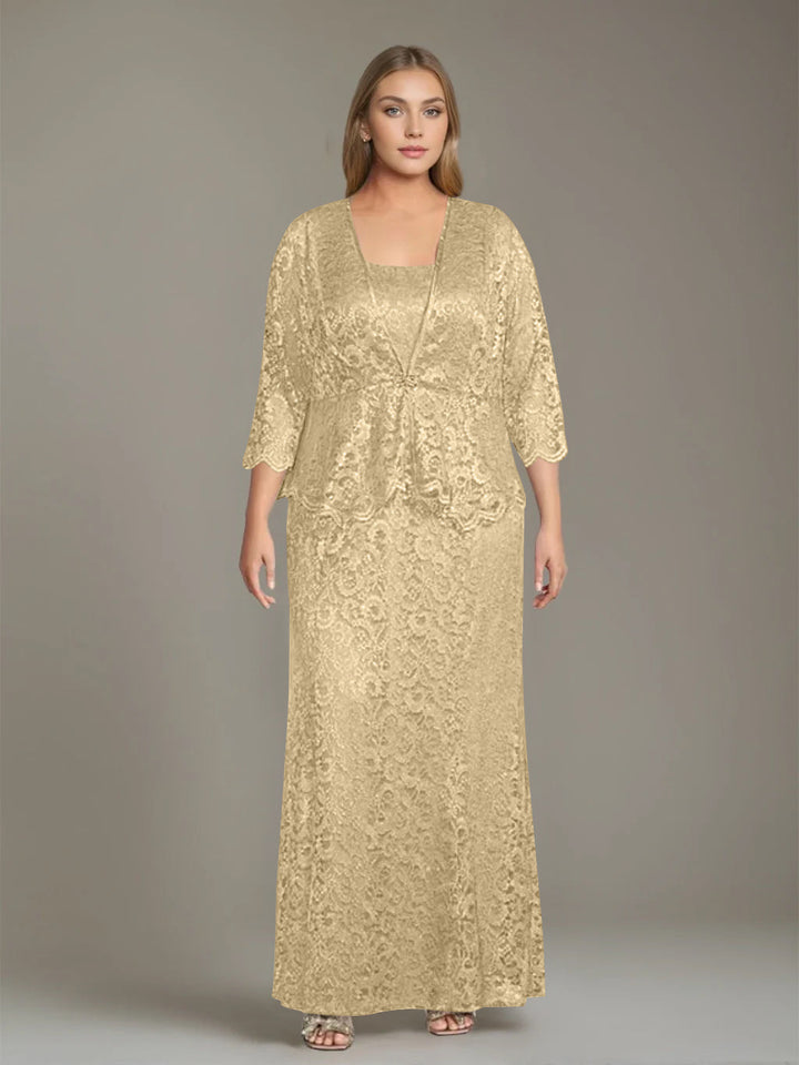 mother of the bride gold dresses plus size 2-Piece Dress Set with Square Neck and Floor-Length Sheath Best Selling Denim Dress Professional dry clean only Tohomeor Narrow Storage Dresser Size:12 M