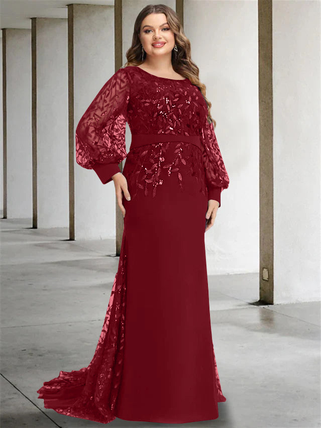 red mother of the bride dress plus size Cicinia Rust Plus Size Mother Of The Bride Dress Long Chiffon Sheath Floor Length Flowy