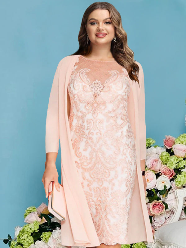 knee length mother of the bride dresses Sheath Lace Half Sleeves Knee Length Mother of the Bride Dress