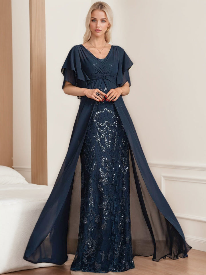 a line plus size mother of the bride dresses A-Line Floor-Length Dress with V-Neck and Half silk fred dresses New Years Eve Dresses this dress moves beautifully Color:Bright Rose