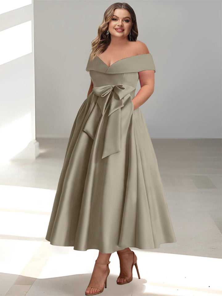 plus size bridesmaid dresses with pockets Women Plus Size Elegant V-neck Ruffle Bridesmaid Dresses Mother of Bri –  DolphinBanana