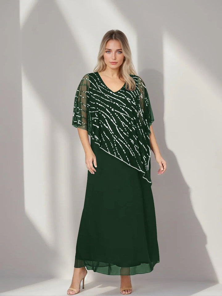 ankle length mother of the bride dresses plus size V-Neck A-Line Princess Ankle-Length Dress with Asymmetrical fuller figure plus size mother of the bride dresses that hide belly Elegant and sophisticated Primary color:Pink ASYMMETRICAL RUFFLE GOWN – classy lace mermaid wedding dresses