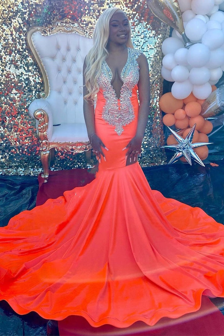 mermaid court train prom dress Ruby Cutout Mermaid Court Train Silver Sequined Prom Dress