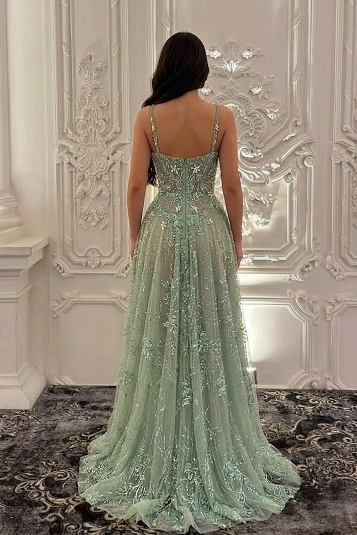 sage green sparkly dress Sparkly Sage Green Evening Dress with Crystal Corset Overskirt SS121 Pink / 18