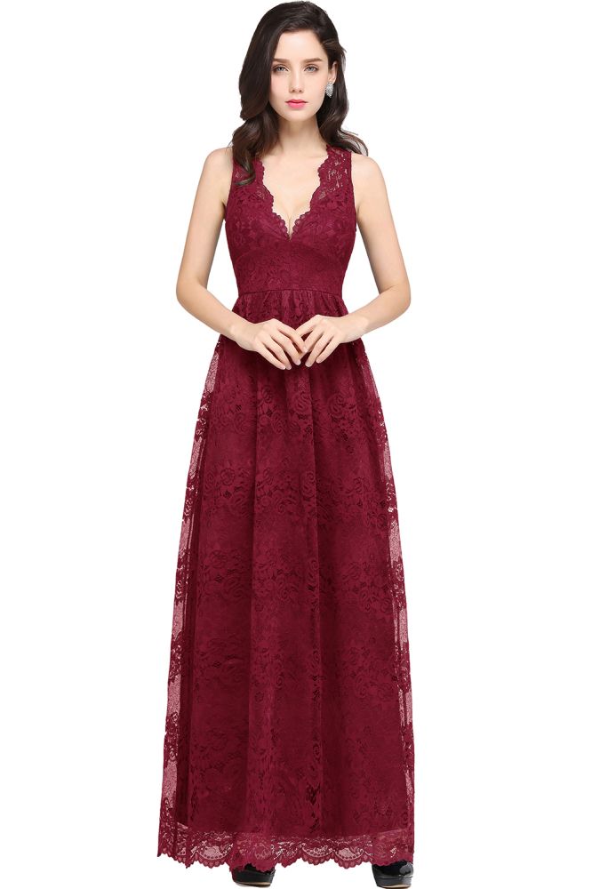 Sheath V-neck Floor-length Lace Navy Blue Formal Dress Sheath V-neck Floor-length Lace Navy Blue Formal Dress