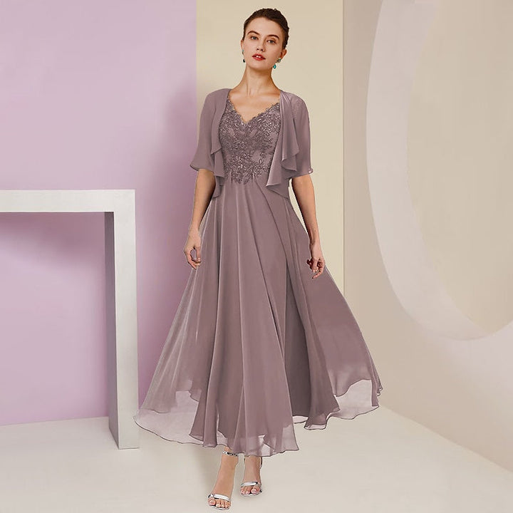 Short Sleeve A-Line Princess Jacket Dress for the Mother of the Bride Short Sleeve A-Line Princess Jacket Dress for the Mother of the Bride