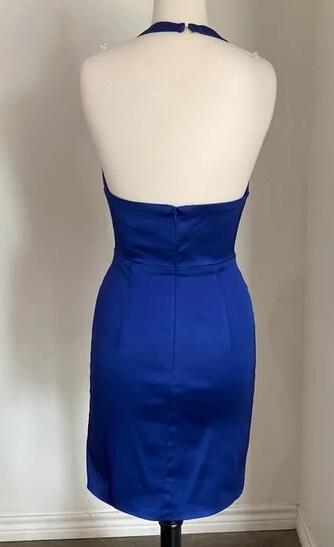 Koscy Simple Red Deep V-Neck Homecoming Dress
