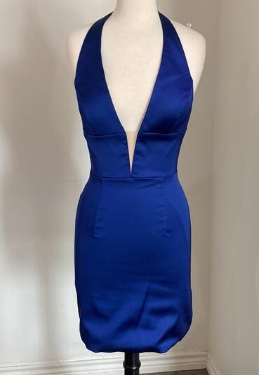 Koscy Simple Red Deep V-Neck Homecoming Dress