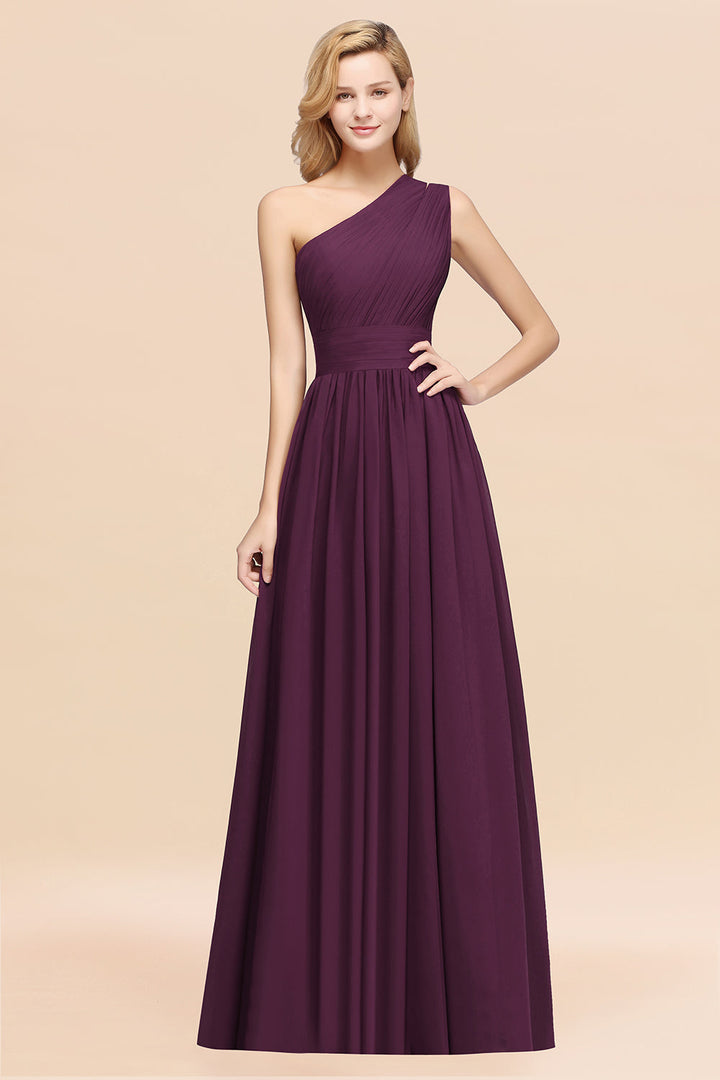 one shoulder junior bridesmaid dresses One-Shoulder Junior Bridesmaid Dress Puff Sleev Size 12 / Ivory