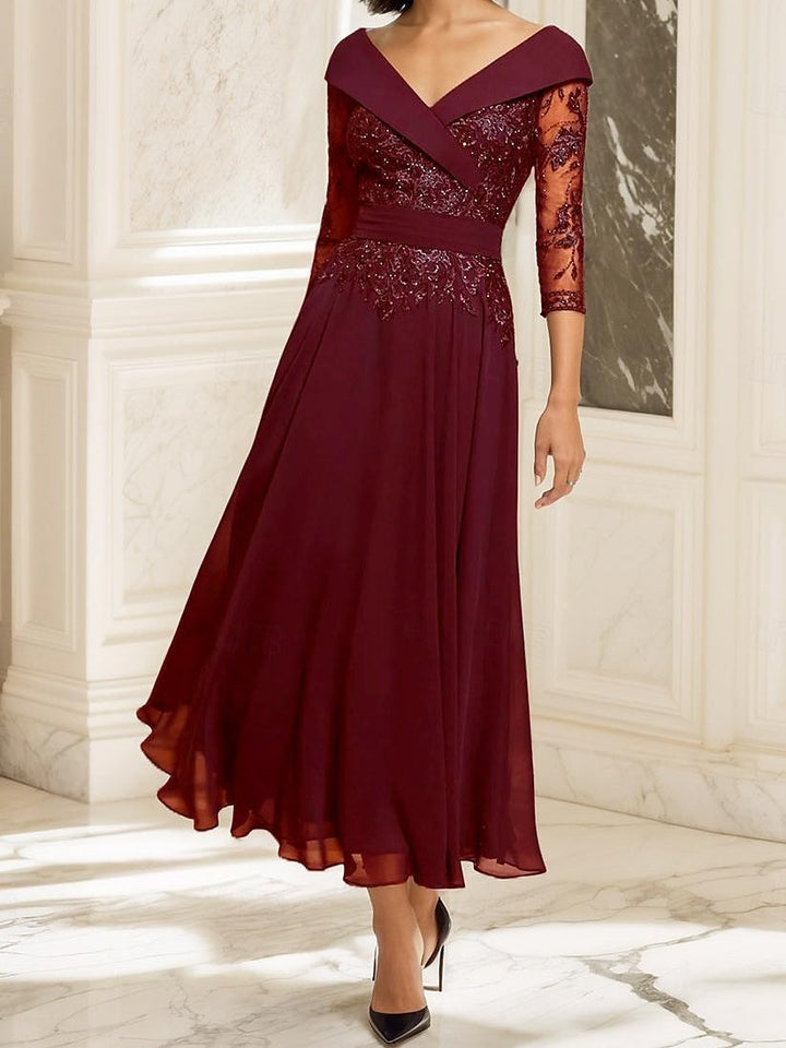 Sweetheart A-Line Princess Ankle-Length Mother of the Bride Dress with Half Sleeves and Lace Sweetheart A-Line Princess Ankle-Length Mother of the Bride Dress with Half Sleeves and Lace