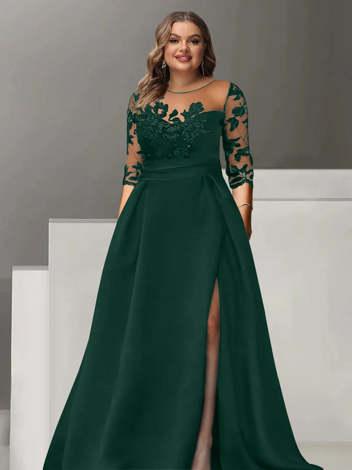navy blue dress for baby girl Plus Size Morilee MOB Gown 72418 main image 1