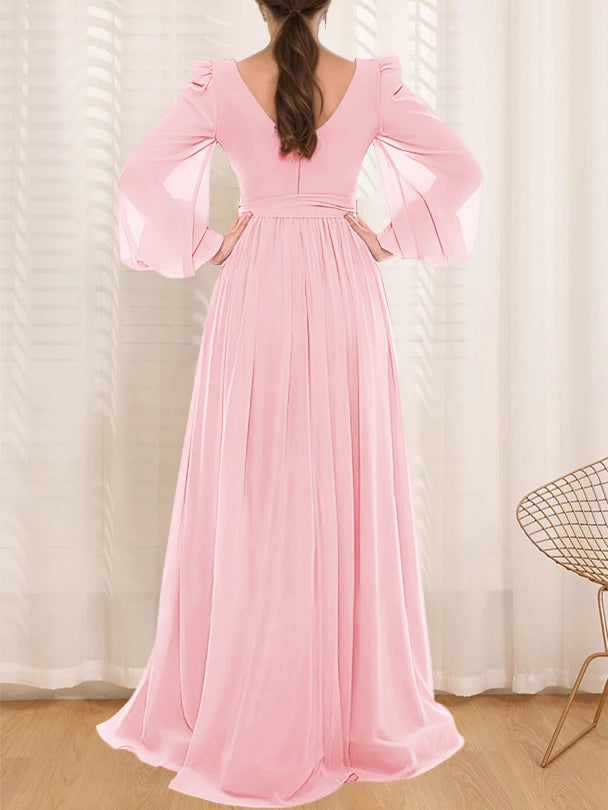 pink princess dress plus size A-Line/Princess Scoop Chiffon Plus Size Mother of the Bride Dresses Lace Floral Half Sleeves Ankle-Length, As Pic