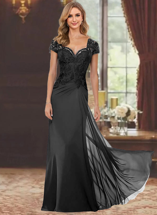 chinese dress ladies Charcoal Lace Mother of The Bride Dress in Cocktail Style main image 0