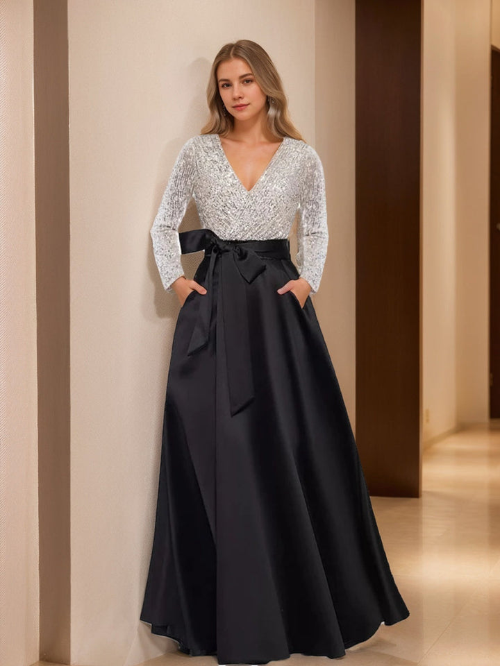 a line princess v neck dress A-Line/Princess Tulle Applique V-neck Sleeveless Sweep/Brush Train Dresses