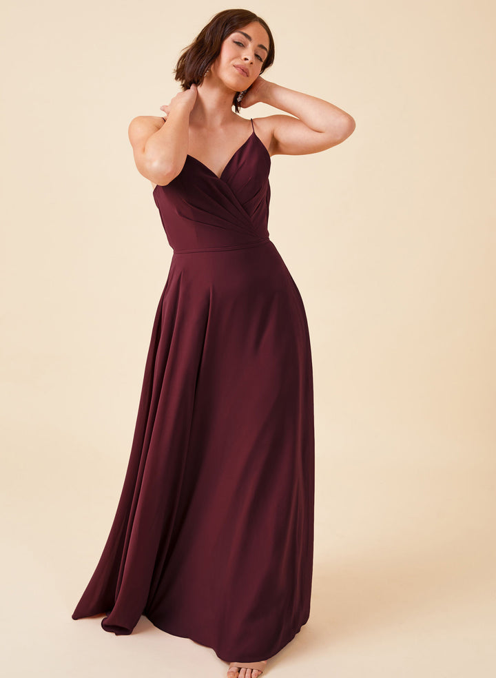 Chiffon A-Line Bridesmaid Dresses with Back Detail