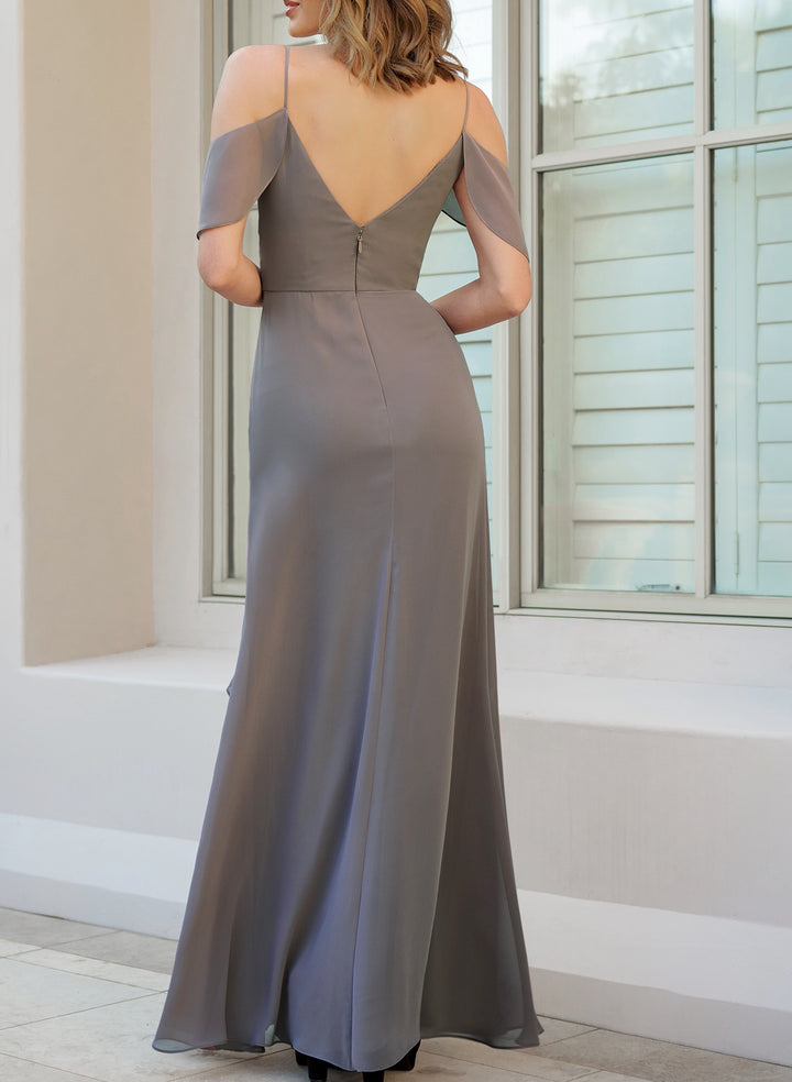 Chiffon Bridesmaid Dresses with Cascading Ruffles