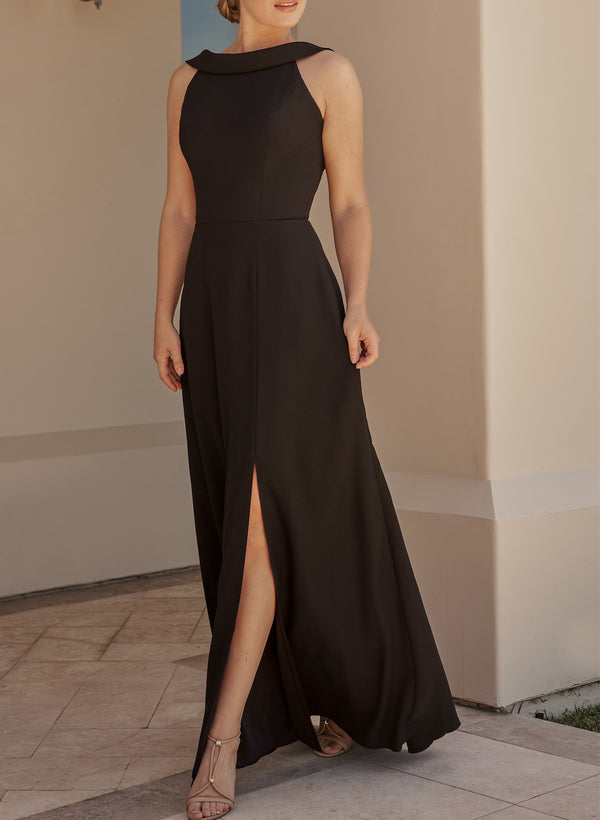 Elegant Bridesmaid Dresses with Cowl Back A-Line
