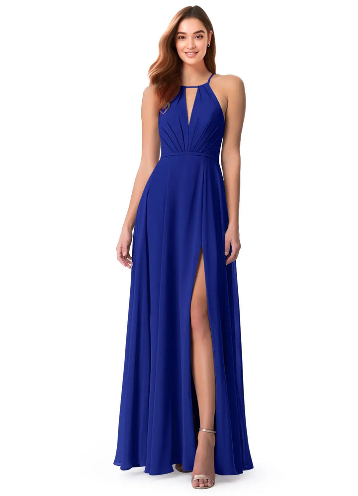 A-Line Chiffon Bridesmaid Dresses Featuring Open Back