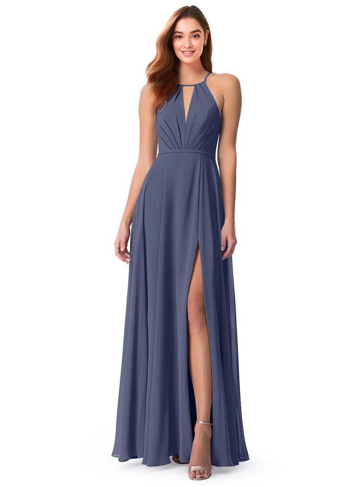 A-Line Chiffon Bridesmaid Dresses Featuring Open Back