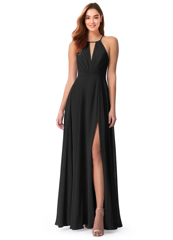 A-Line Chiffon Bridesmaid Dresses Featuring Open Back