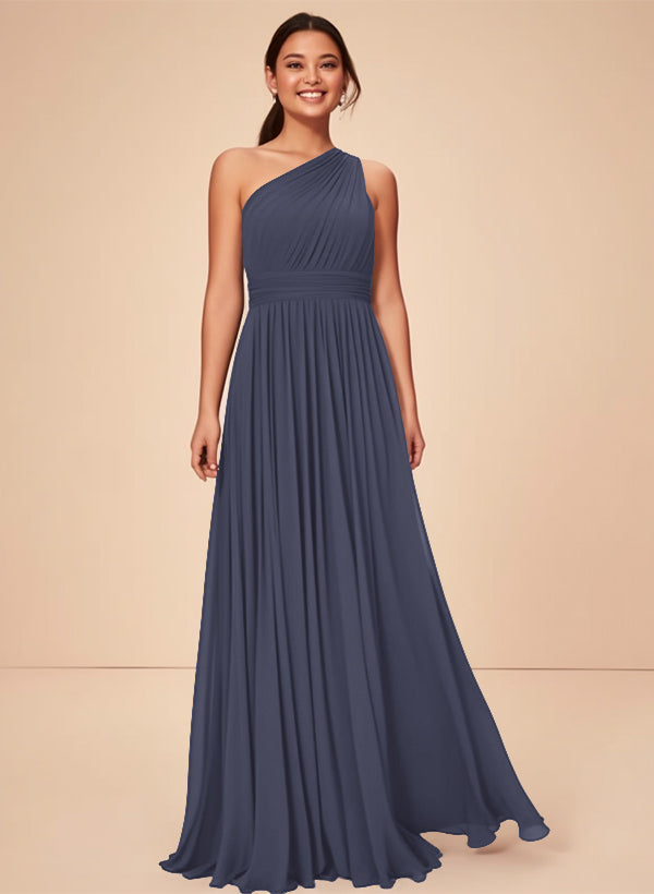 A-Line Chiffon Bridesmaid Dress With Ruffle